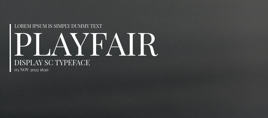 Playfair Display SC Font Family