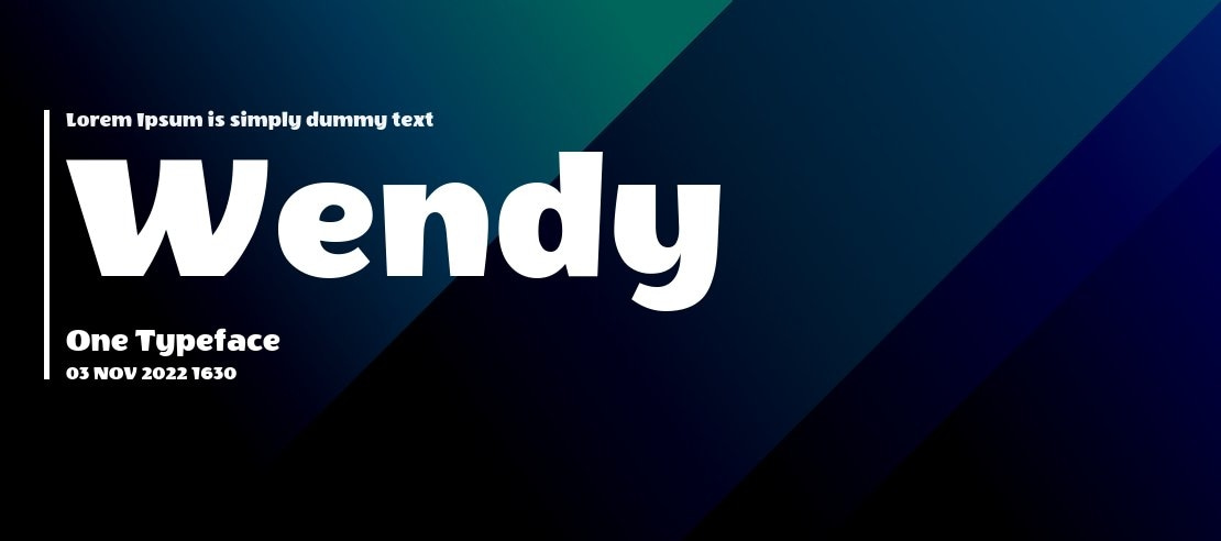 Wendy One Font