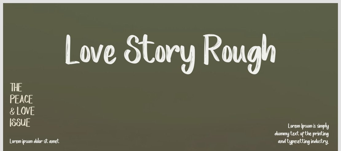 Love Story Rough Font
