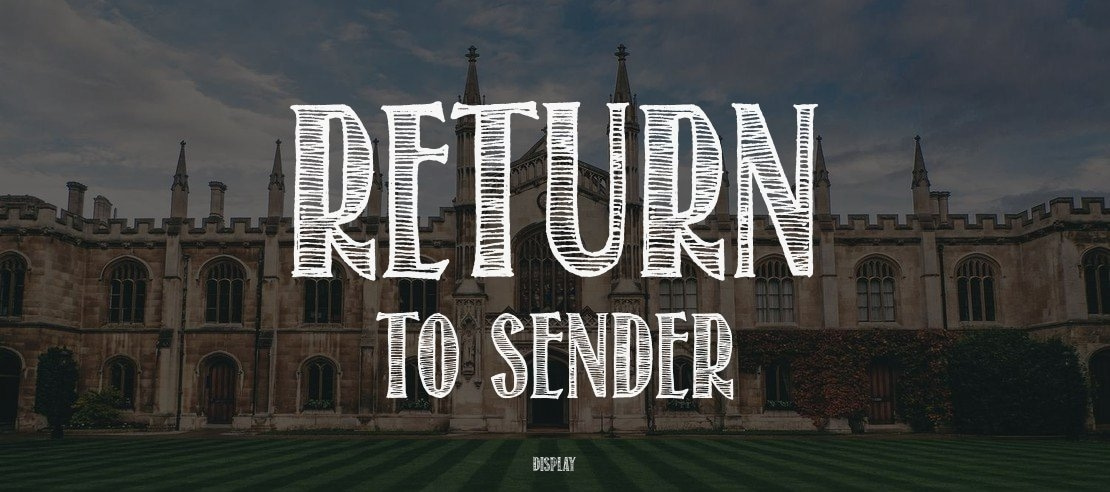 Return To Sender Font
