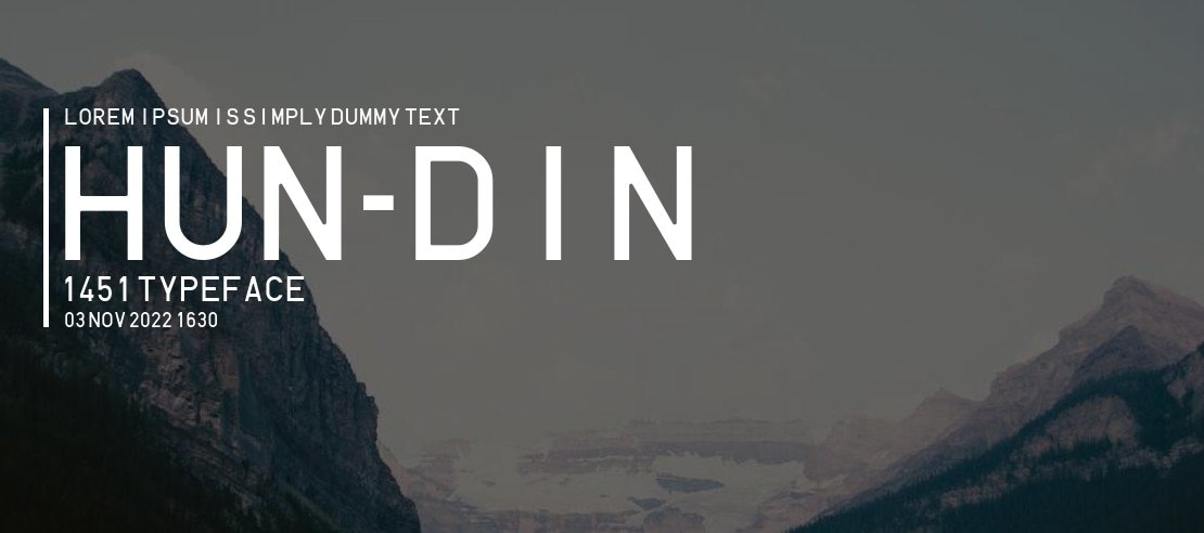 HUN-din 1451 Font