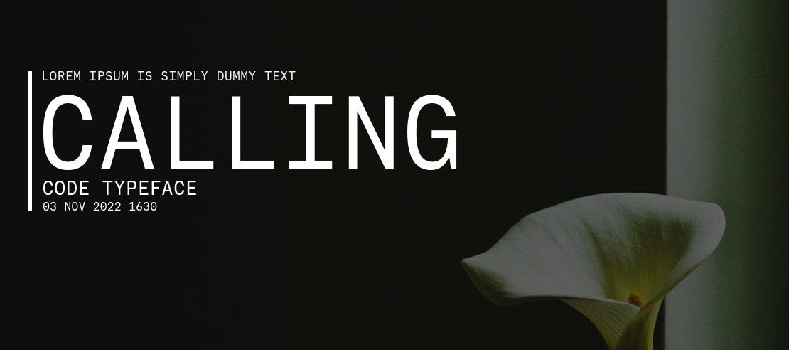 Calling Code Font Family