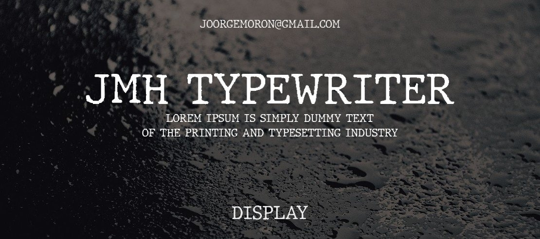 JMH Typewriter Font Family