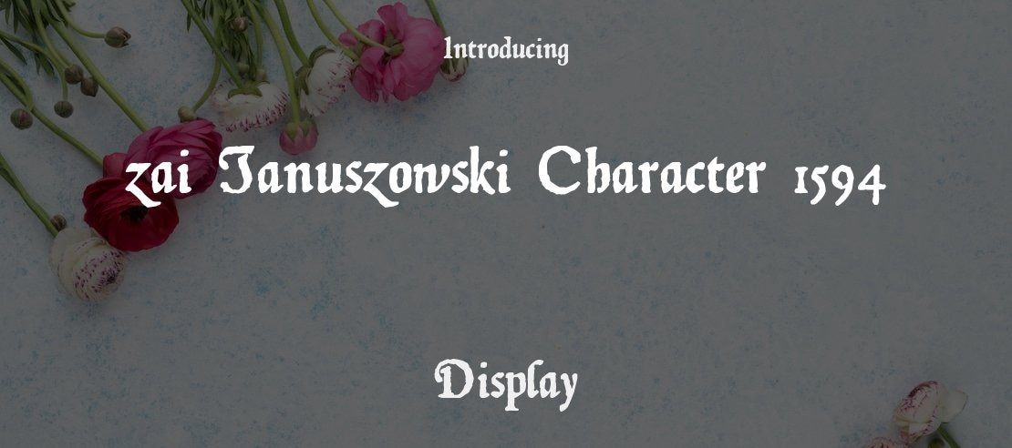 zai Januszowski Character 1594 Font