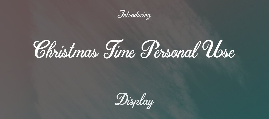 Christmas Time Personal Use Font