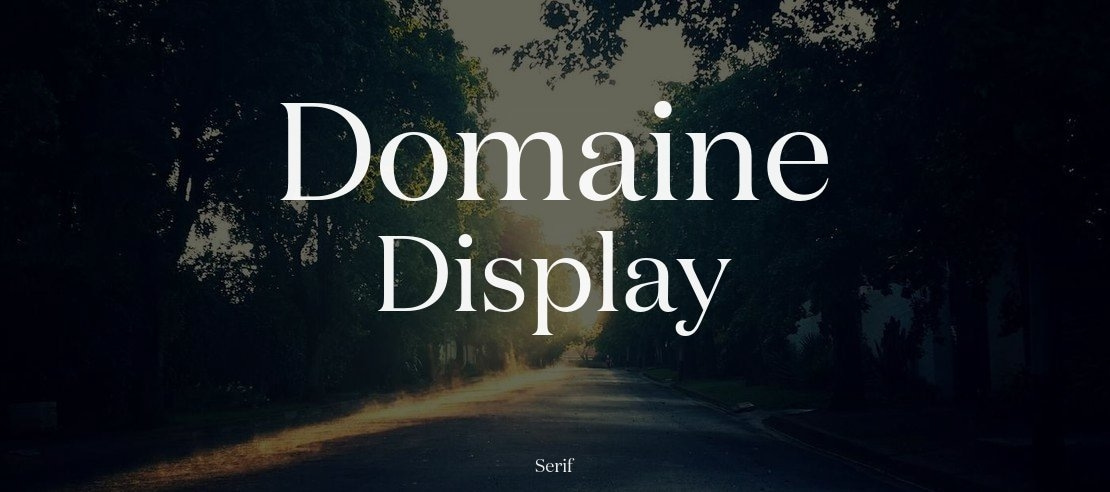 Domaine Display Font Family