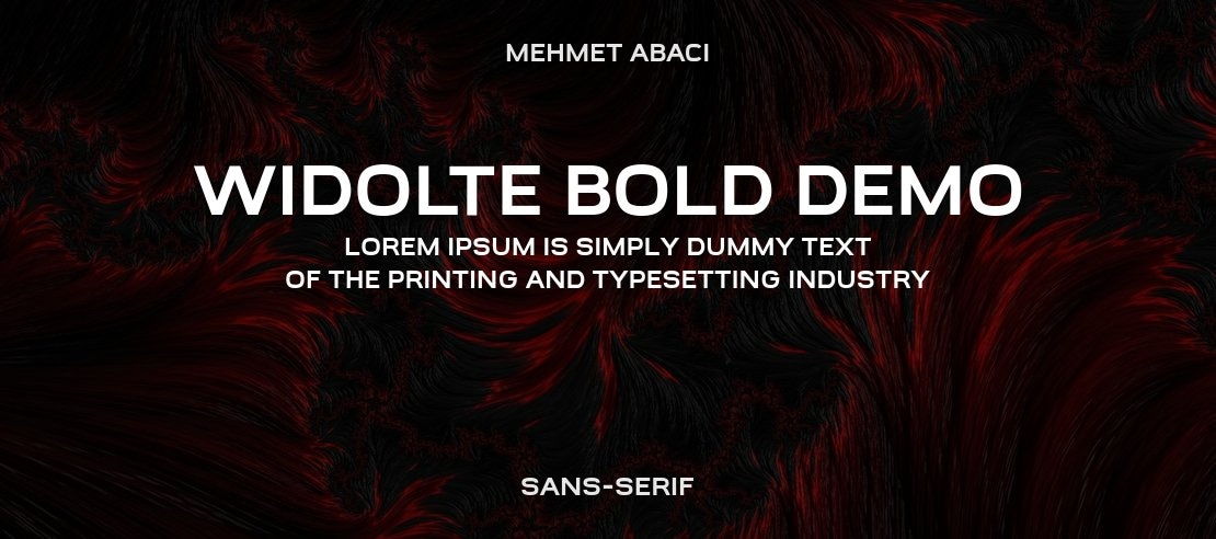 Widolte Bold Demo Font Family