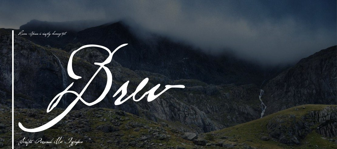 Brev Script Personal Use Font