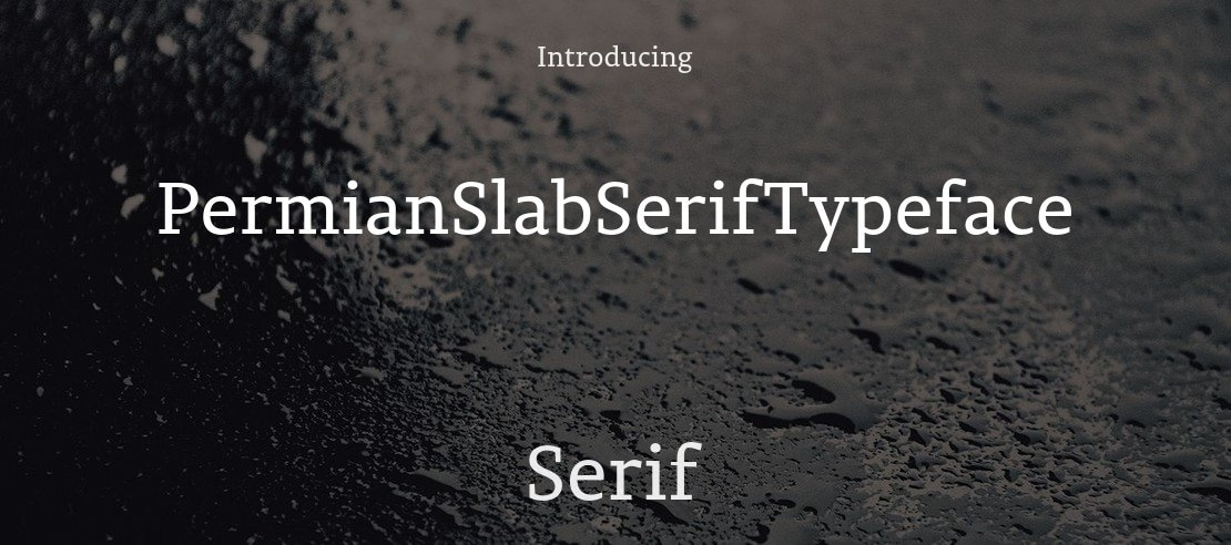 PermianSlabSerifTypeface Font Family