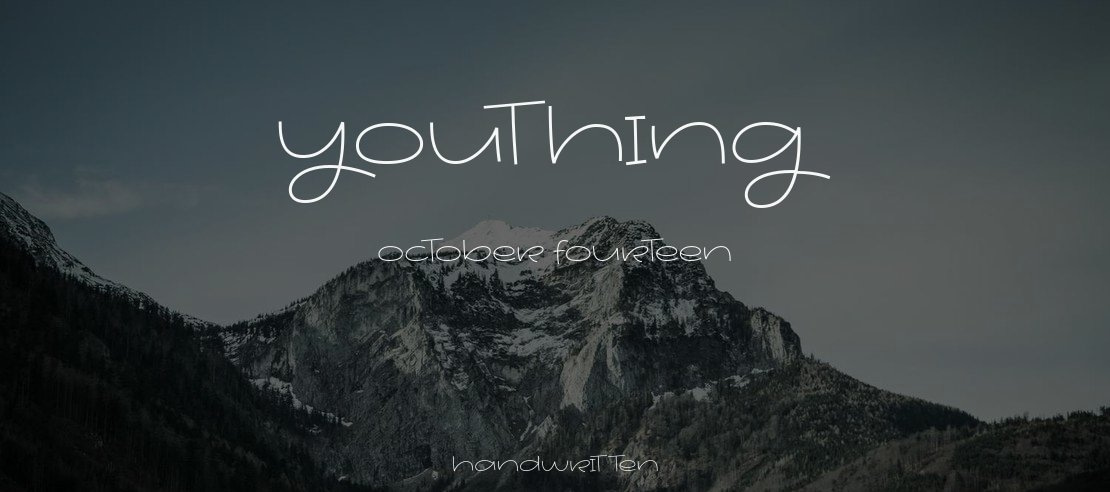 Youthing October Fourteen Font Family