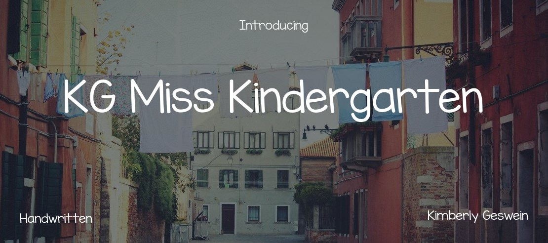 KG Miss Kindergarten Font