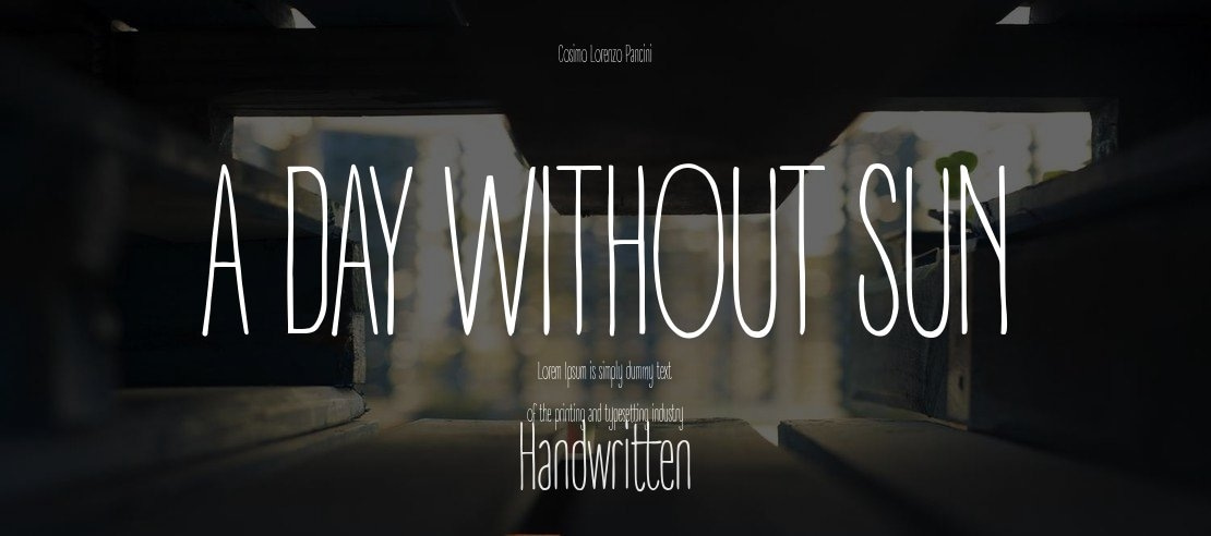 A DAY WITHOUT SUN Font