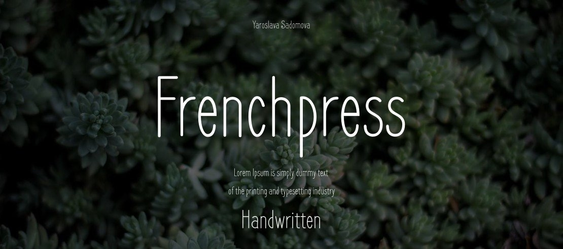 Frenchpress Font