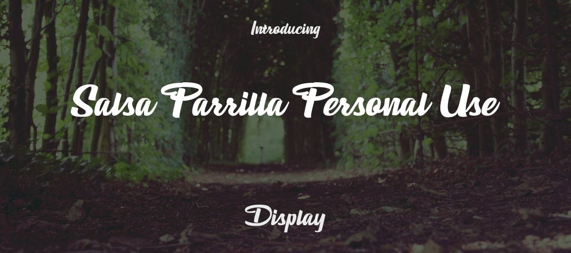 Salsa Parrilla Personal Use Font