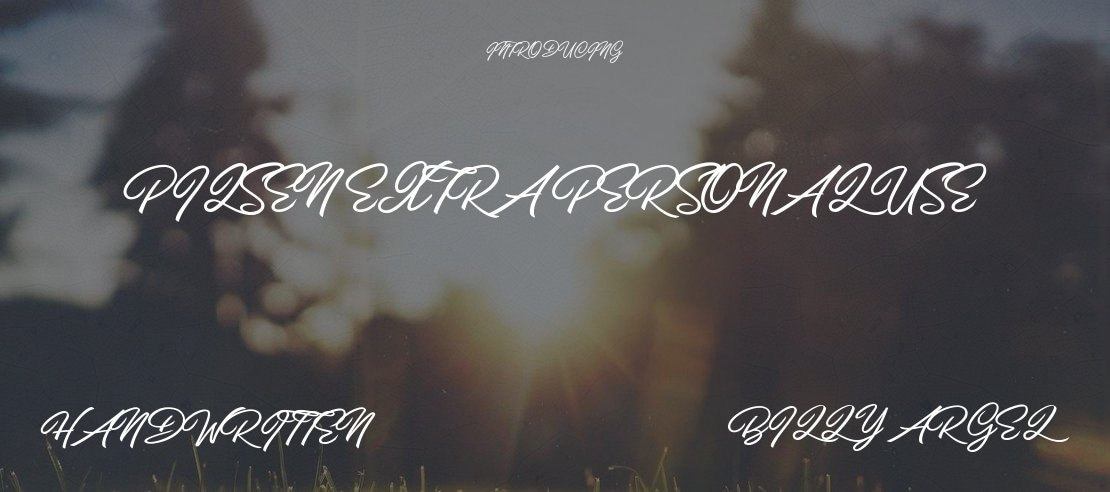 Pilsen Extra Personal Use Font