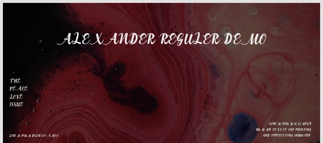 Alexander Reguler Demo Font