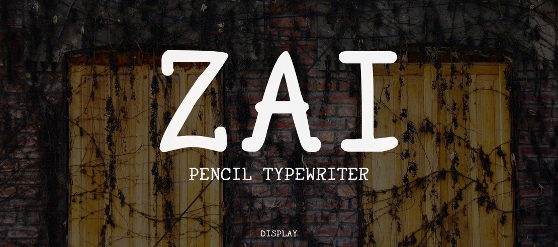 zai Pencil Typewriter Font