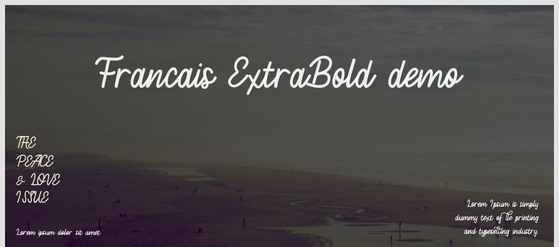 Francais ExtraBold demo Font Family