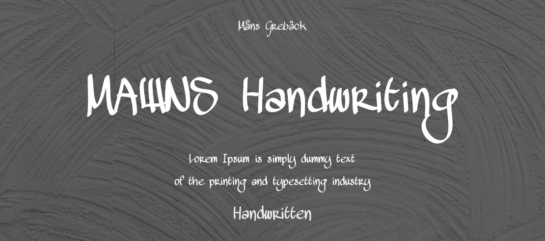 MAWNS Handwriting Font