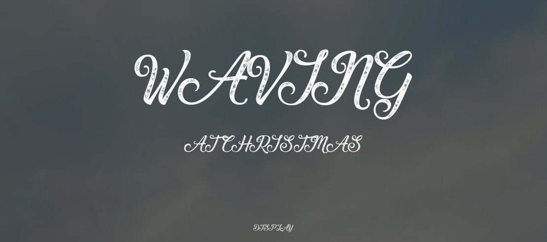 Waving at Christmas Font