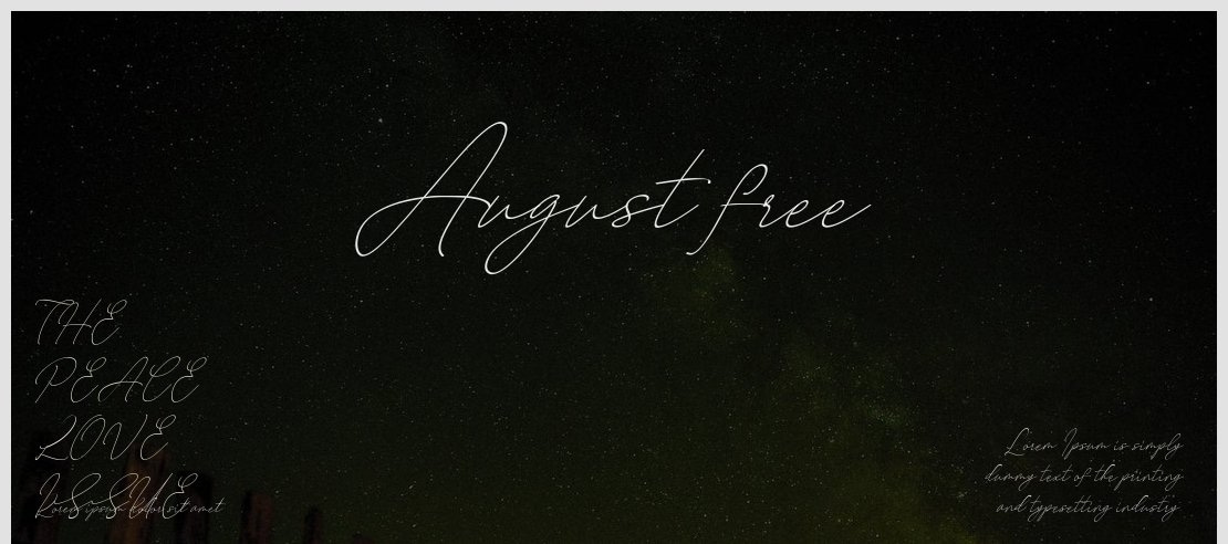 August free Font