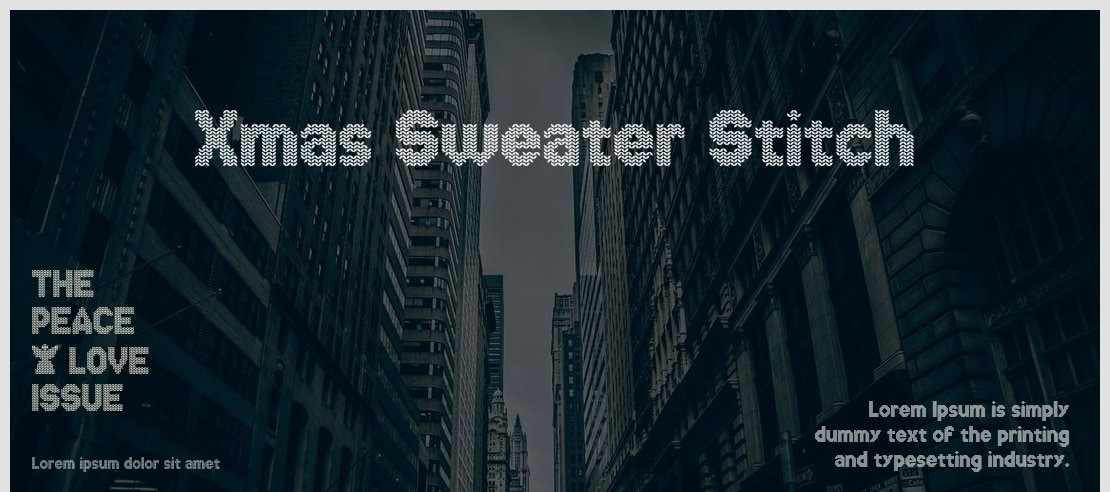 Xmas Sweater Stitch Font