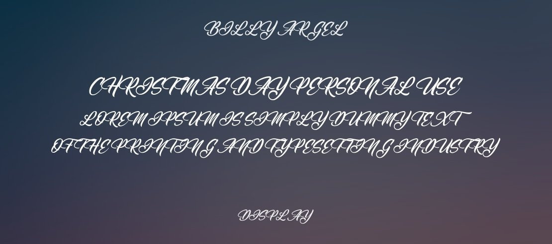 Christmas Day Personal Use Font