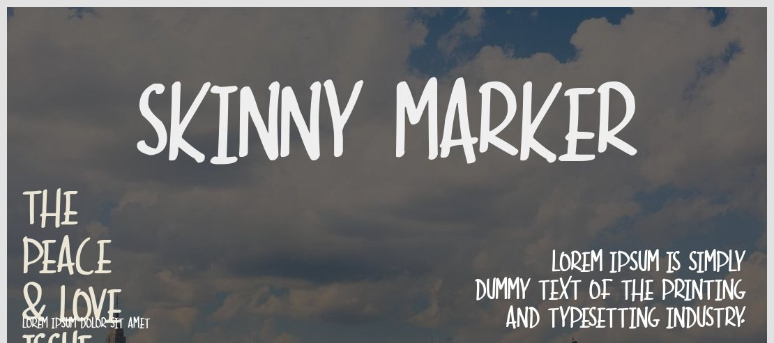 Skinny Marker Font