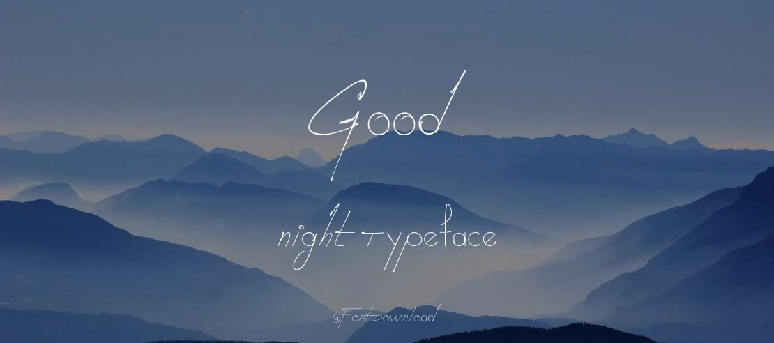 Good night Font