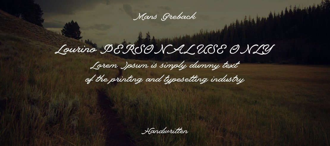 Lourino PERSONAL USE ONLY Font