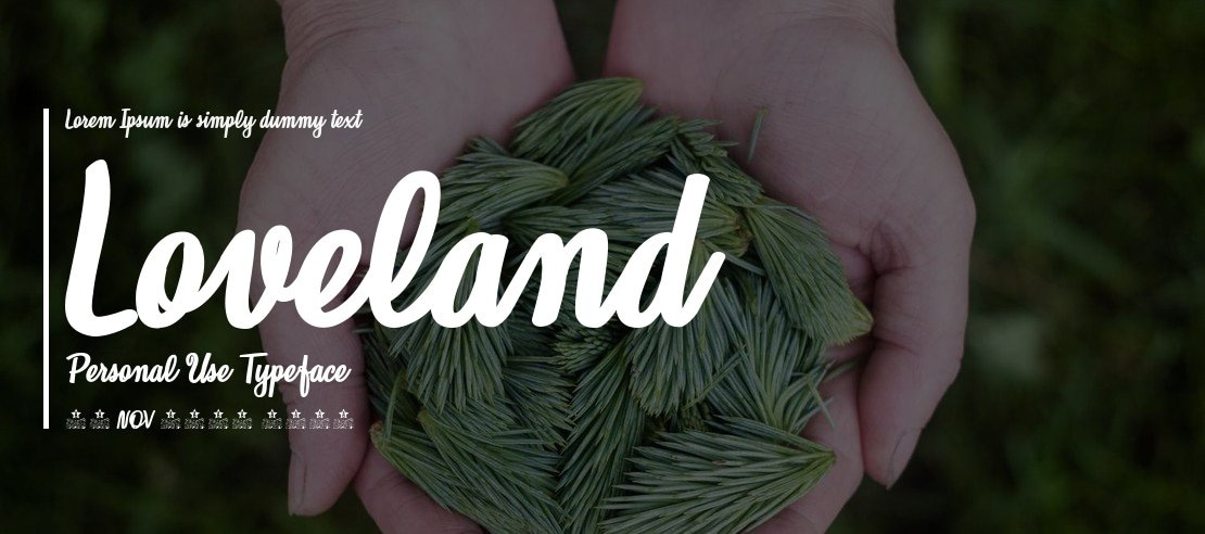 Loveland Personal Use Font