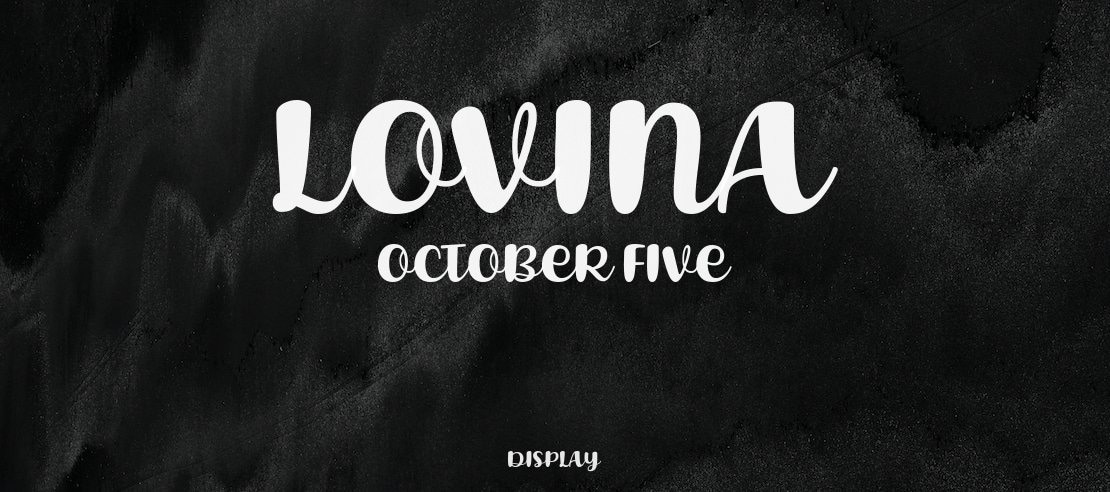 Lovina October Five Font Family