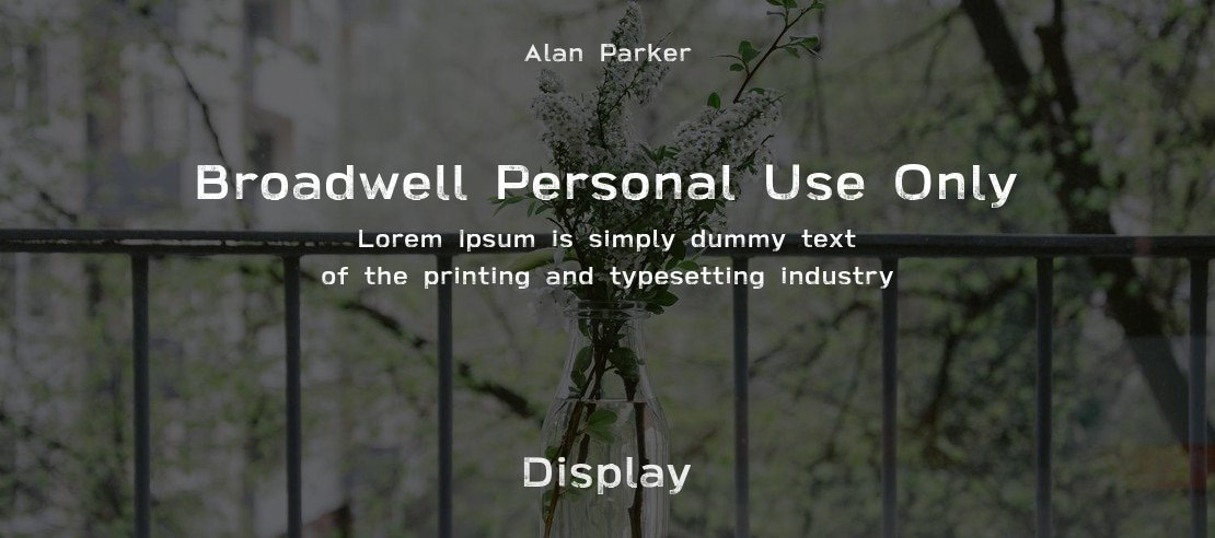 Broadwell-Personal-Use-Only Font