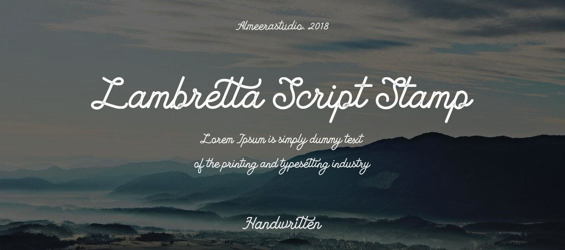 Lambretta Script Stamp Font Family