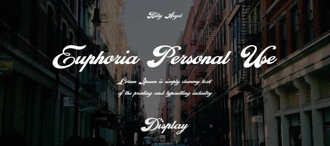 Euphoria Personal Use Font