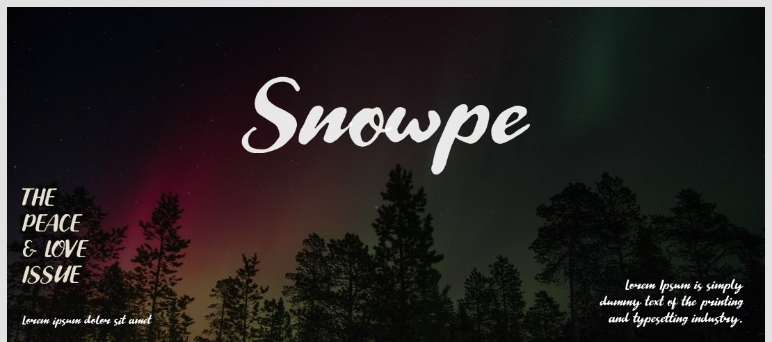 Snowpe Font Family