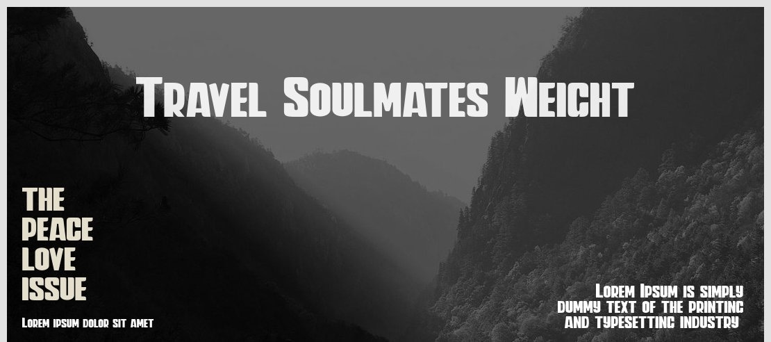 Travel Soulmates Weight Font Family