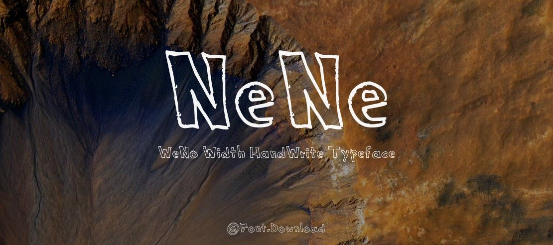 NeNe WeNo Width HandWrite Font