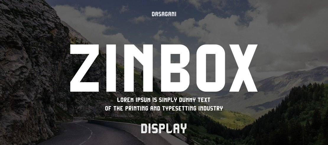 Zinbox Font