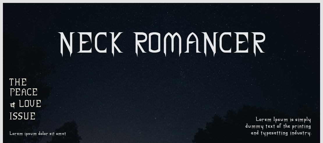 NECK ROMANCER Font