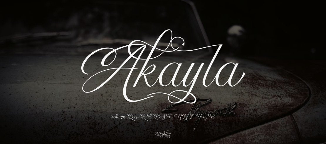 Akayla Script Deco PERSONAL USE Font Family