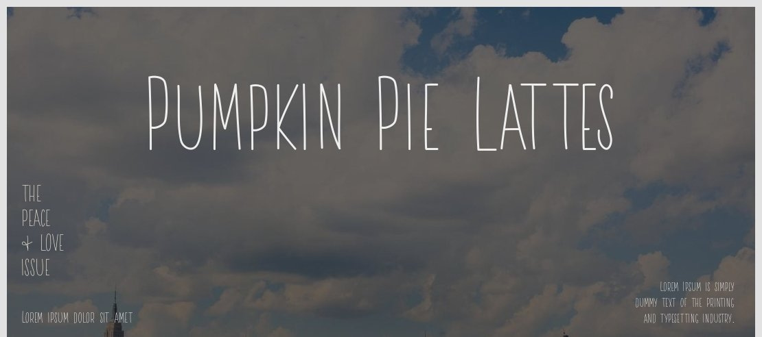 Pumpkin Pie Lattes Font