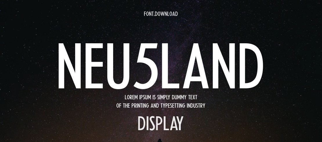 Neu5Land Font Family