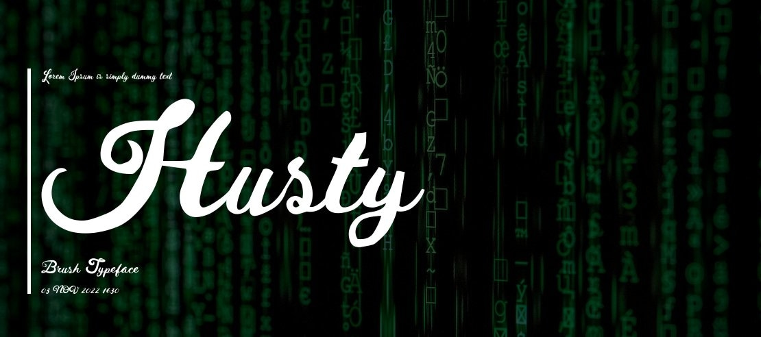 Husty Brush Font