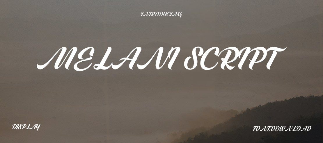 Melani  Script Font