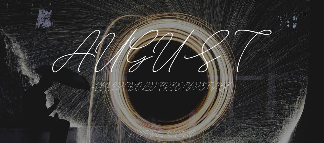 August Script Bold free Font