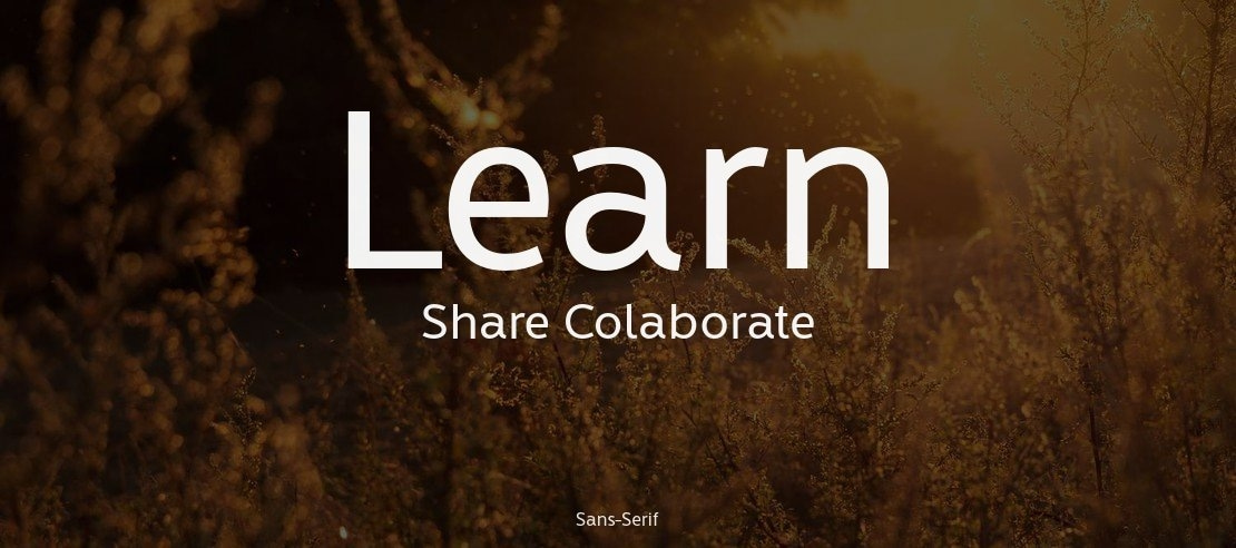 Learn Share Colaborate Font Family