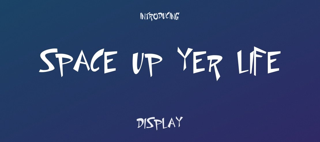 Space Up Yer Life Font