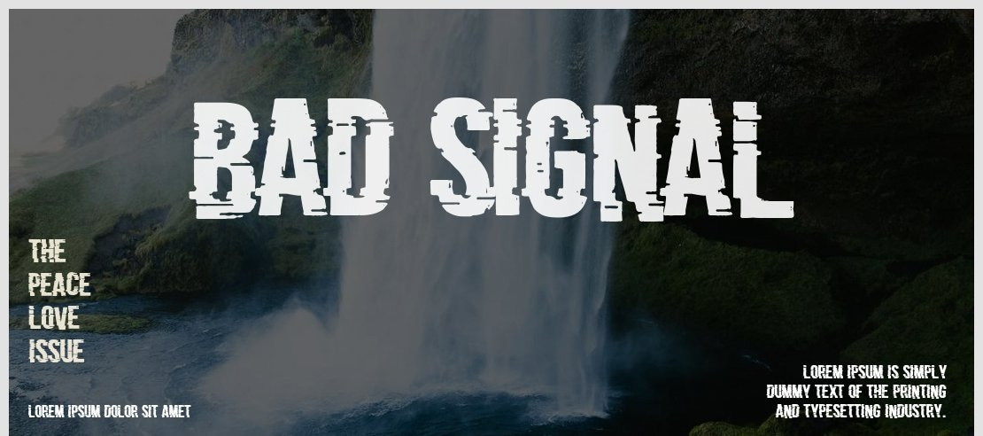 Bad Signal Font