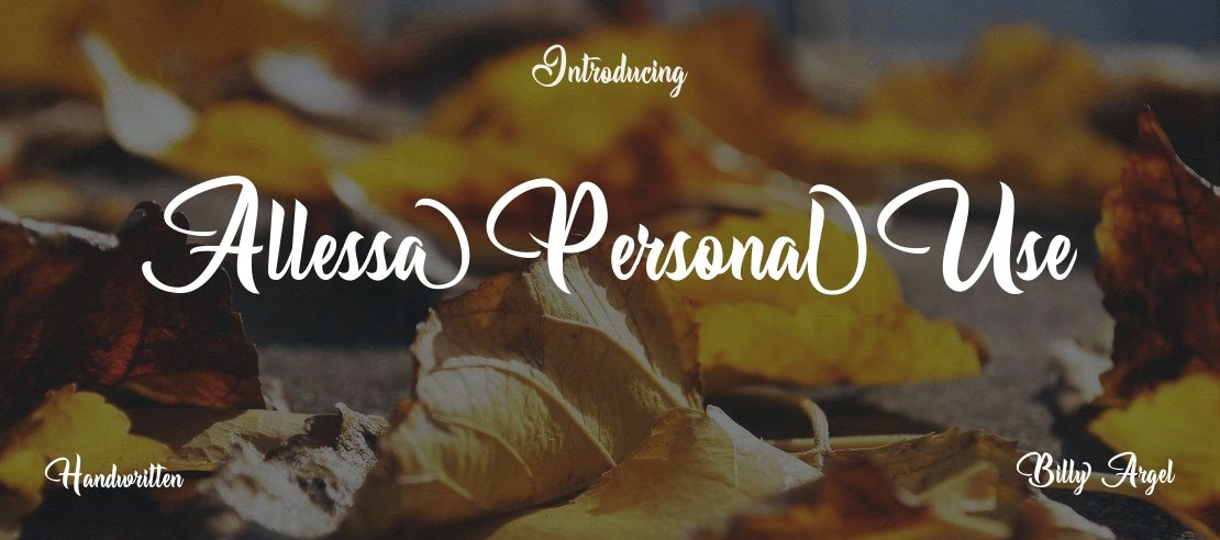 Allessa Personal Use Font